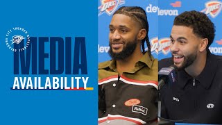 Famous Ajay Mitchell & Isaiah Joe on setting the tone vs the Warriors | Post Game Media | November 11, 2025 Profile