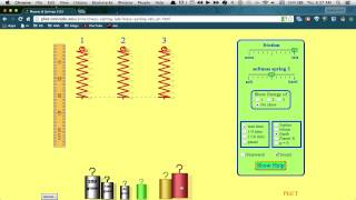 Hooke's Law Simulation Instructions screenshot 2