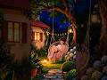 Peaceful Garden Swing with a Sleeping Cat 🌙Relaxing Night Garden Vibes 🌙Relaxing Anime Short