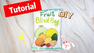 Fruit Blind Bag tutorial!🍎 How to make a blind bag? #ideas #paper #craft #squishy #diy #surprise