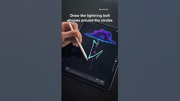 Lightning bolt animation in Procreate 🤯 #procreate