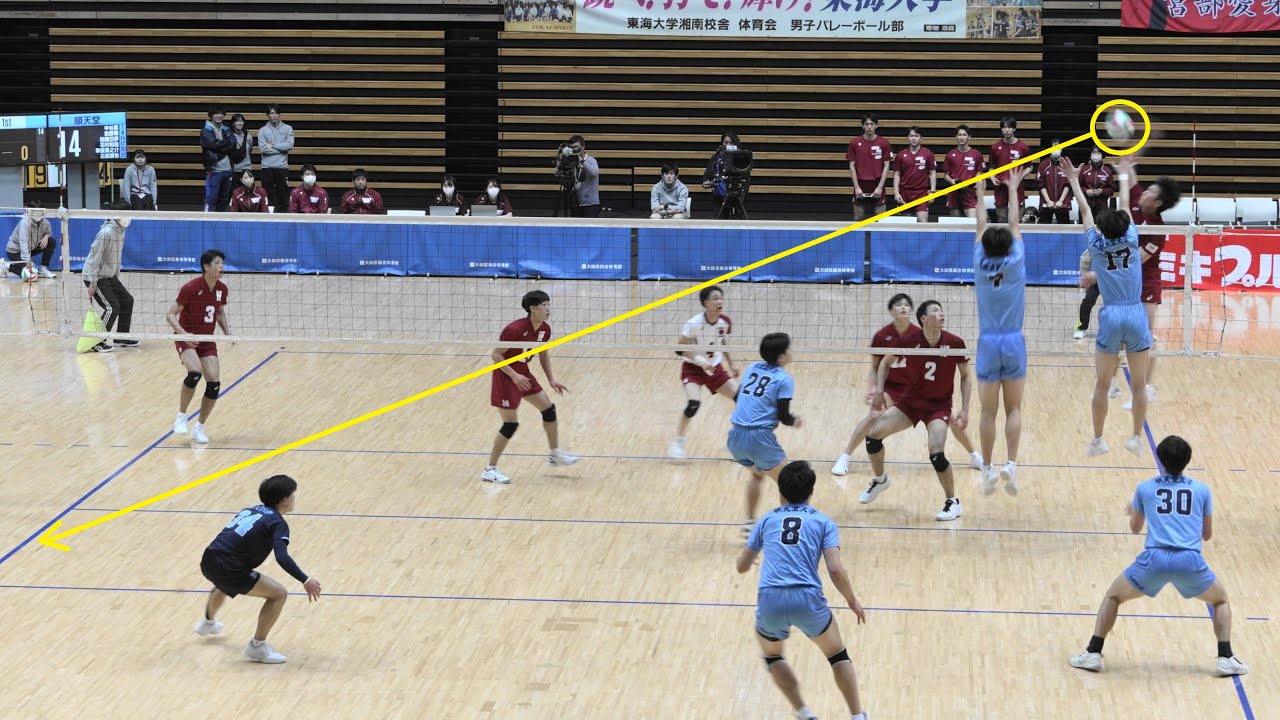 水町泰杜 #山田大貴 早稲田大学vs順天堂大学 第1セット ハイライト