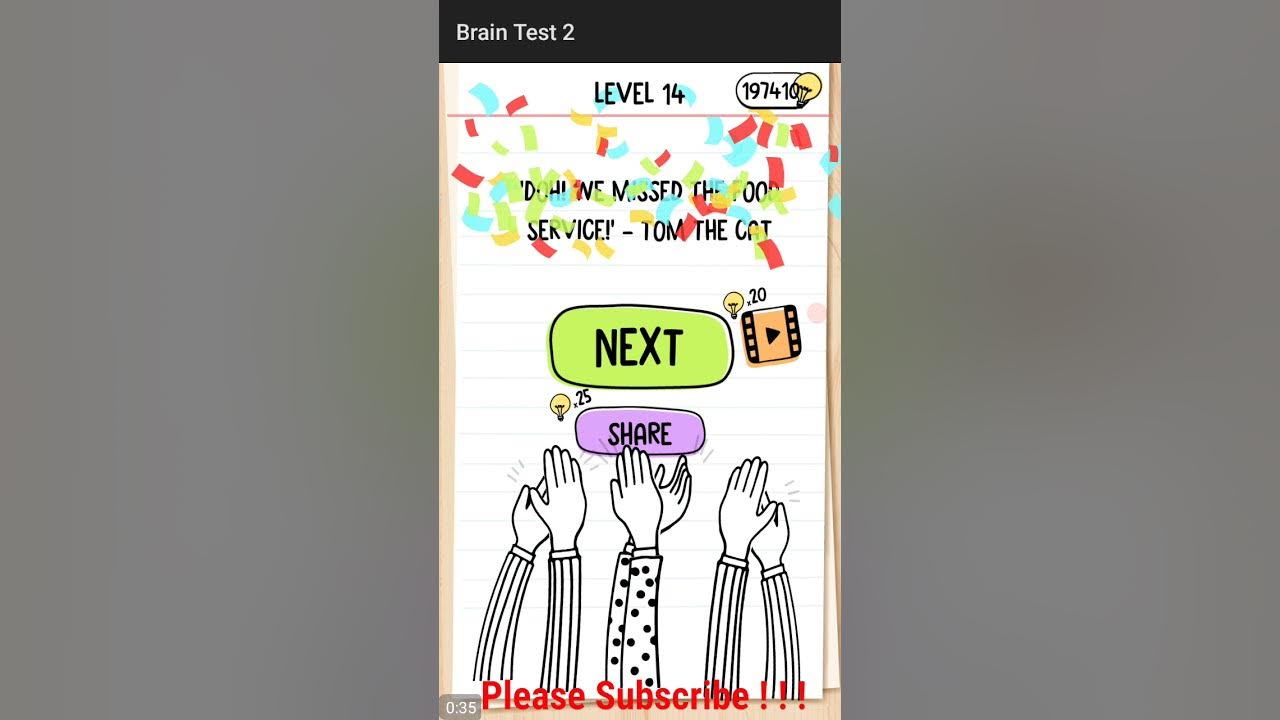 brain test 2 level 14 answer or walkthrough - YouTube