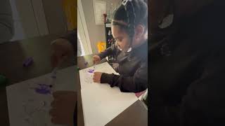 J.O.R.G.I.A. With autism coloring time during home therapy. I love these moments💗 #autismrocks