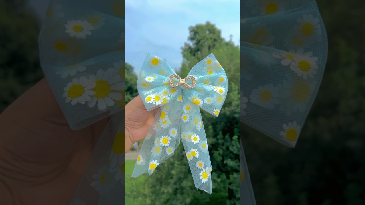 DIY beautiful hair bow clips ||😍🥰 very beautiful hair bow making #trending #diy #howtomakehairbows