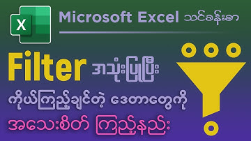 Microsoft Excel မှာ Filter အသုံးပြုပြီး ဒေတာတွေကို အသေးစိတ်စစ်ထုတ် ကြည့်နည်း