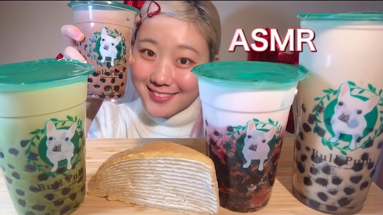 ASMR タピオカ Bubble Tea 버블티【咀嚼音/Mukbang/Eating Sounds】