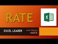 Excel formula 60 rate  very useful to compute rate of interest on loan  invetment