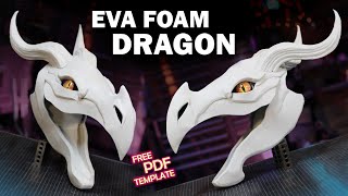 How to Make a Dragon Head out of Foam! Free Templates - Dragon Arm Puppet, Cosplay, Wall Decoration
