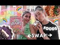RAINBOW DIET SWAP 🌈 | MY *vegan* FRIEND CONTROLS WHAT I EAT IN A DAY!