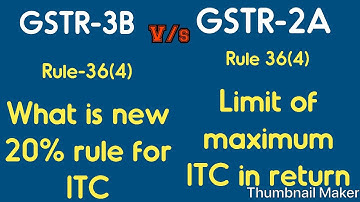 GSTR-3B and GSTR-2A Reconciliation I Maximum limit of ITC in GSTR-3B I GST Sathi