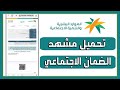 تحميل مشهد الضمان الاجتماعي Pdf من الجوال طريقة الإصدار والتفعيل 2025 