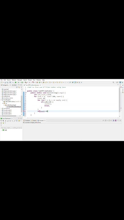 Java program to find sum of Prime number from 1 to 100 - YouTube