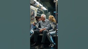 The subway ride with a humanoid robot is a space of happiness.#humanoidrobot#Robot#subway#ai#shorts