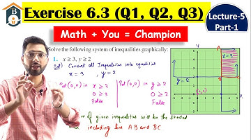 Exercise 6.3 Class 11 question 1 | question 2 | question 3 | Chapter 6 Linear Inequalities Class 11