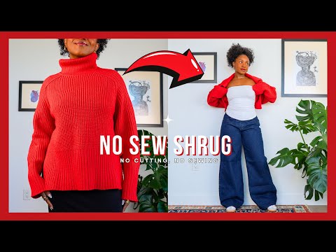 DIY No-Sew Shrug! No Cutting, No Sewing + 3 Outfit Ideas 🔥