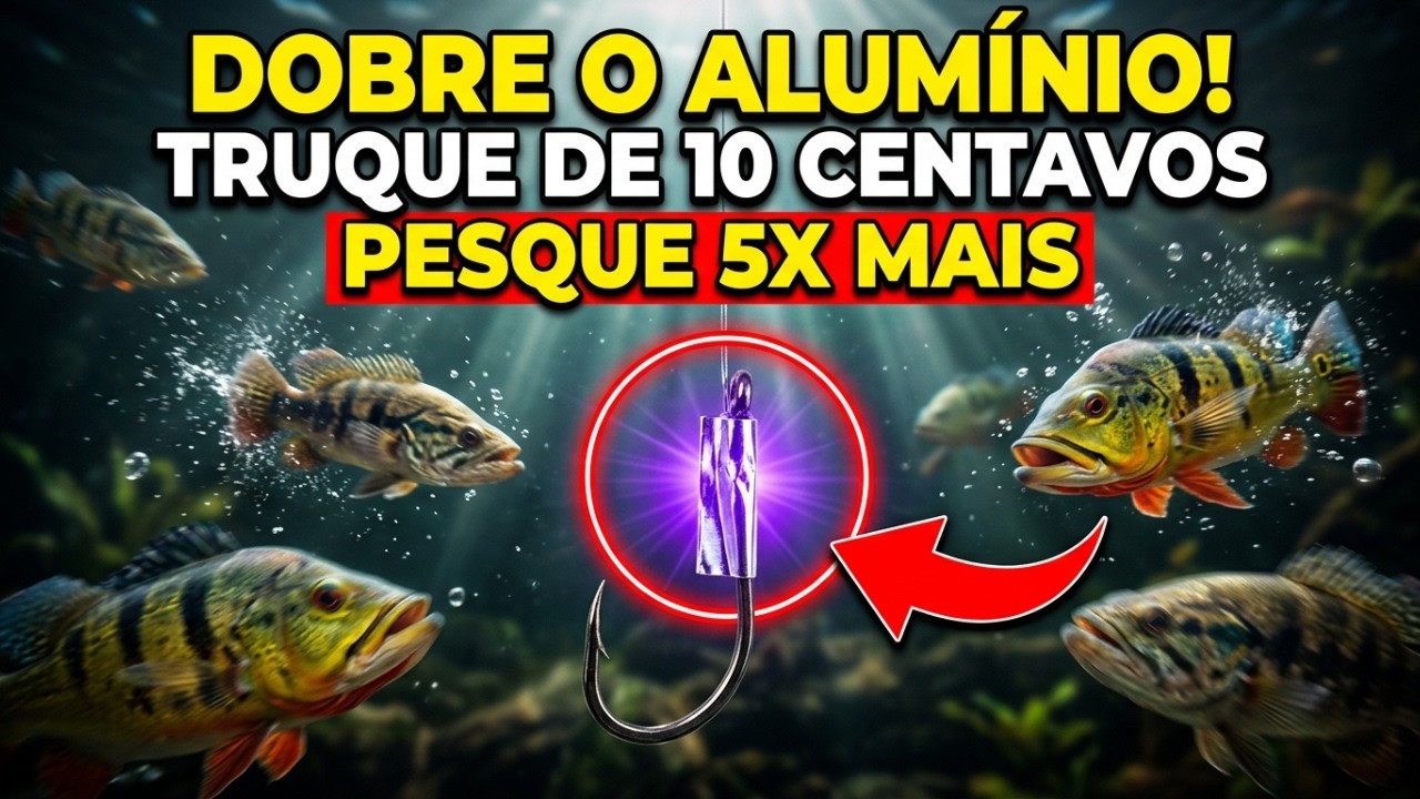 Dobre Um Papel De Aluminio Assim No Anzol — Truque De 10 Centavos Que Faz Você Pescar 5x Mais