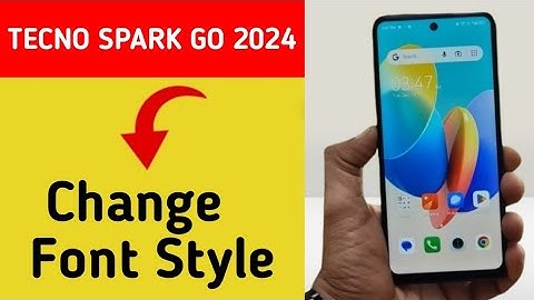 How to change font style, Tecno Spark go 2024 me font style change kaise karen