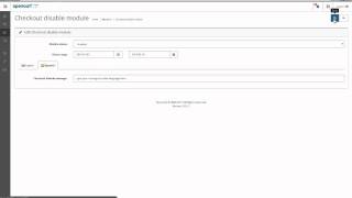Disable Checkout module for Opencart 2