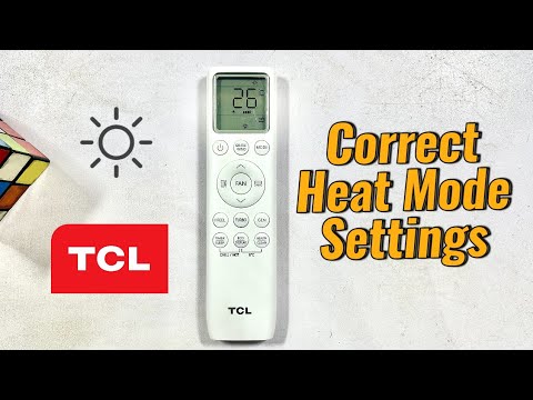 How To Set TCL Air Conditioner Remote Control for Heating - Turn On Heat Mode