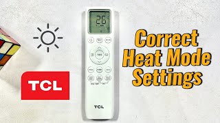 How To Set TCL Air Conditioner Remote Control for Heating - Turn On Heat Mode