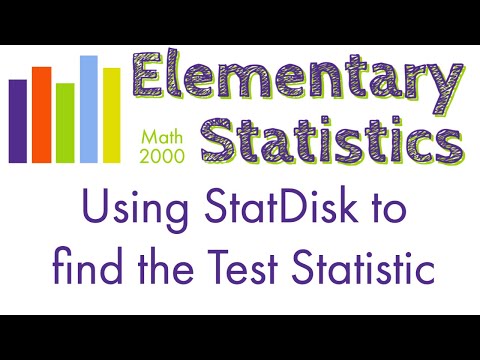 Use StatDisk to find the test statistic