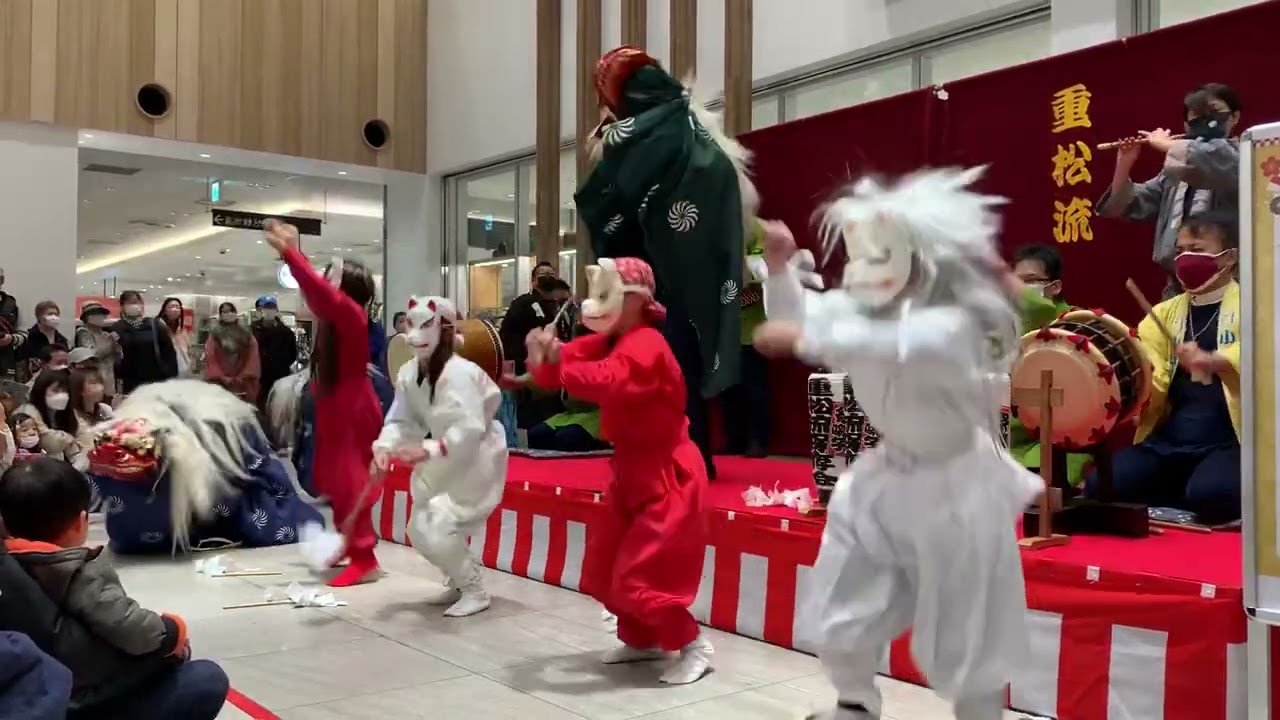 グランエミオ新春お囃子2023 重松流祭囃子保存会　チビ天狐8才