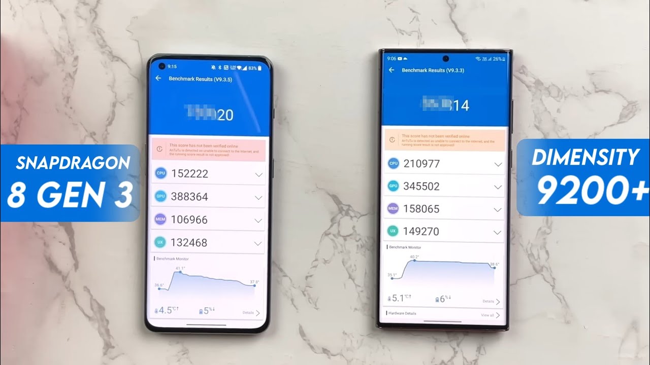 Snapdragon 8 Gen 3 Vs Dimensity 9200 Antutu Score Specification 