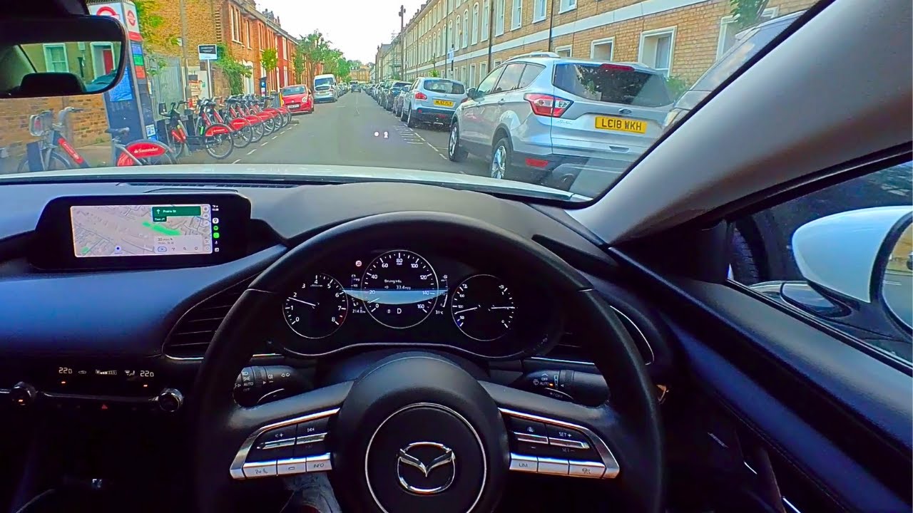 Relaxing POV Drive Through Clapham, South London | Mazda 3 ASMR Driving | 4 Wheel Reel