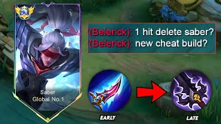 SABER NEW BUILD TO DOMINATE TANK HEROES IN SOLO RANKED GAME!! SABER BEST BUILD AND EMBLEM 2024 screenshot 3