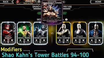 Shao Kahn’s Tower Last 6 Hard Battles Gameplay + Rewards & Modifier Review | MK Mobile