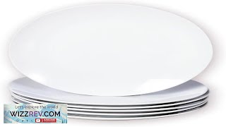 Miicol Small Dessert Plates Set of 6 Ceramic White Appetizer Plates 6