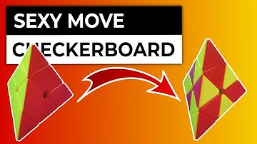 Make a PYRAMINX CHECKERBOARD with only the SEXY MOVE!! // Easiest way to checker the Pyraminx!