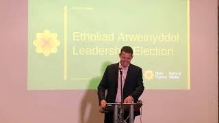 Fy araith o lansiad Etholiad Arweinyddol Plaid Cymru / My speech at Leadership Election Launch