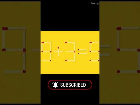 معمای کبریت ۹ ۳ ۵ فقط یه کبریت جابه جا کن تست هوش  شورت