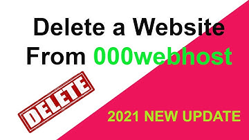 How To Delete Website From 000webhost 2021 | Delete Website Permanently