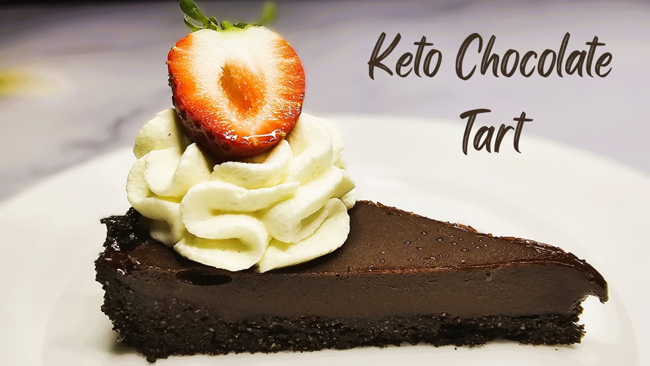 Low Carb Chocolate Tart with no added sugar and gluten-free