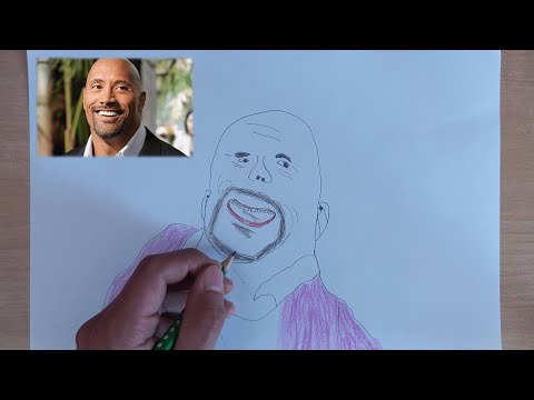 The Rock Funny Drawing | Dwayne Johnson