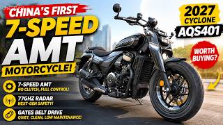 China's First 7-Speed AMT Motorcycle! Is the 2027 Cyclone AQS401 Worth Buying