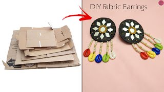 DIY Fabric Earrings Making !! How To Make Good Quality Fabric Earrings #diy #fabricearring #trending