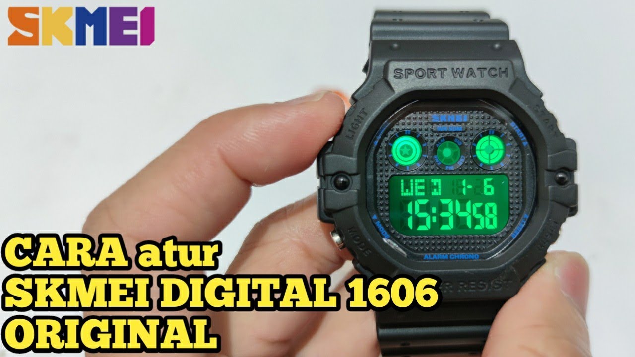 Cara Setting Jam Tangan SKMEI 1606 Original #PecintaArloji - YouTube