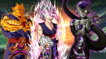 Orange Picolo OP & Gohan Beast( Non Jus) VS Black Freeza V2 OP(New) in Jump Force Mugen