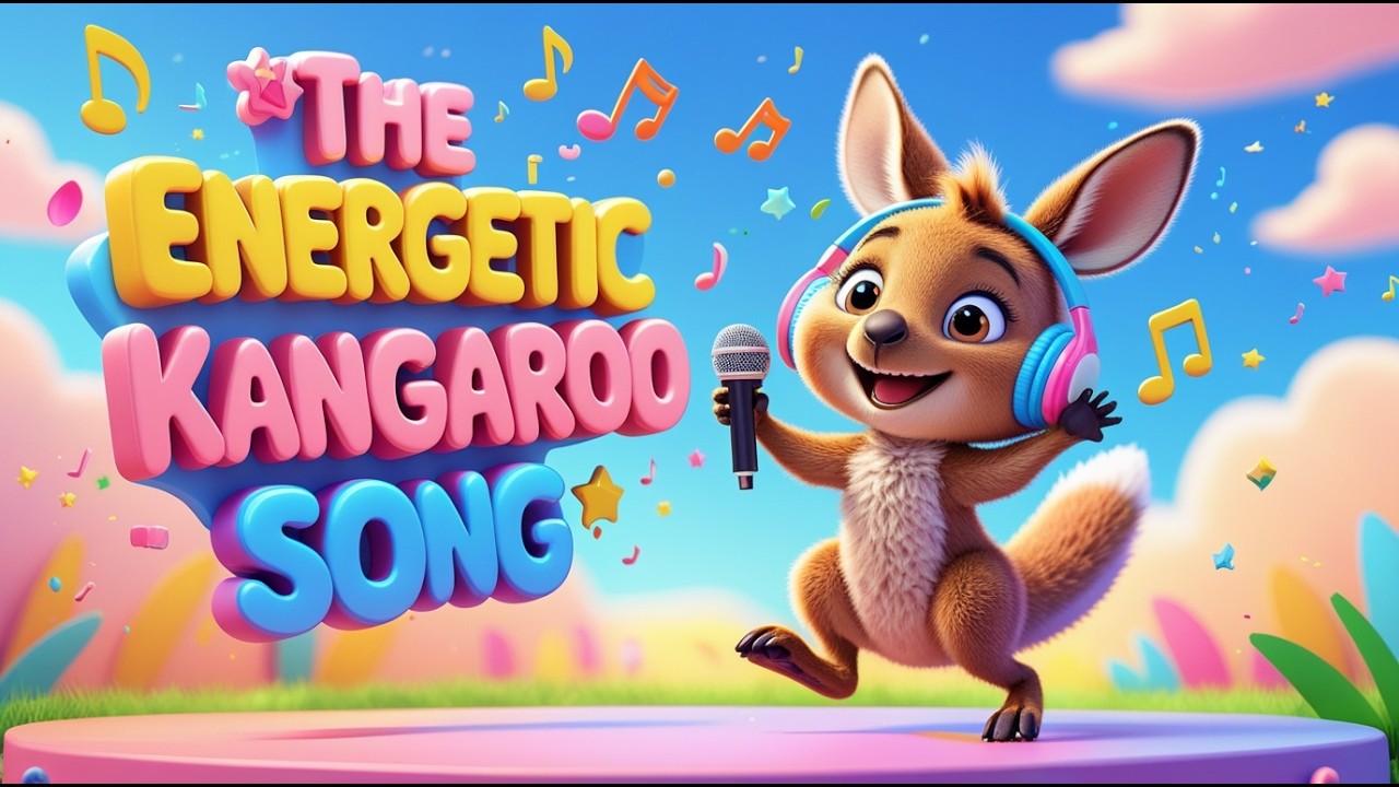🦘 Energetic Kangaroo Song for Kids | Fun Action Nursery Rhyme | Jumping ...