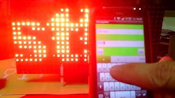 手機傳訊到跑馬燈(字幕機) = Motoduino/Arduino + LED Matrix + Bluetooth + Android