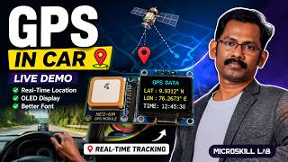 Real-Time GPS Tracking in Car 🚗 | OLED Display + Microcontroller Project #embedded #microcontroller