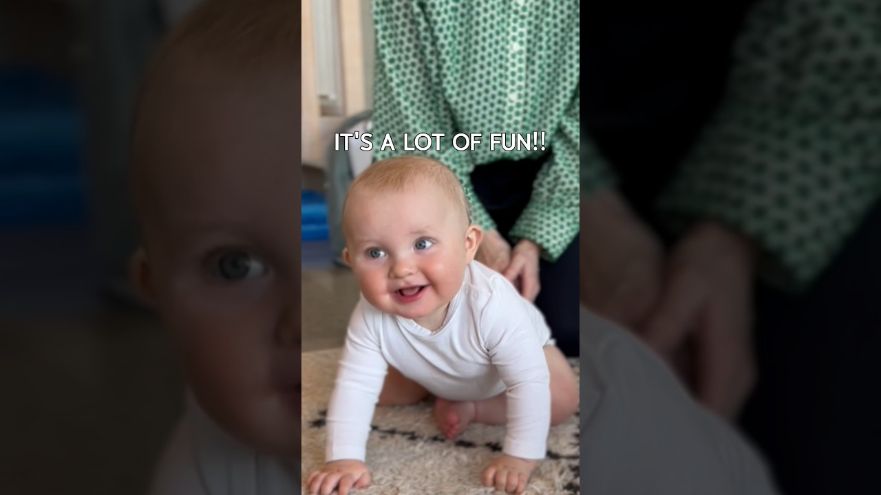 Crawling and sitting practice for infants 👶🏼