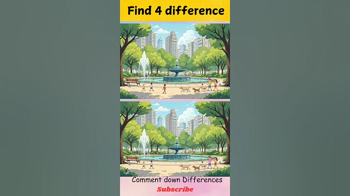 Spot the 4 differences #shorts #shortsfeed #shortvideo #trending #puzzle #findthedifference