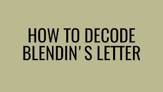 (UPDATED )How to decode blendin letter gravity falls journal three visionary cipher