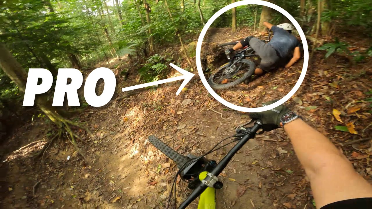 THIS TRAIL IS INCREDIBILY TECHNICAL EVEN THE PROS CAN'T (NEW RIM DAY)