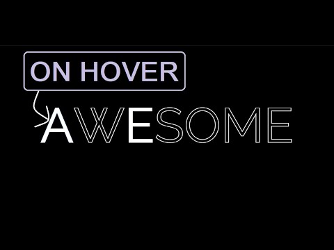 AWESOME TEXT STROKE HOVER EFFECT USING CSS